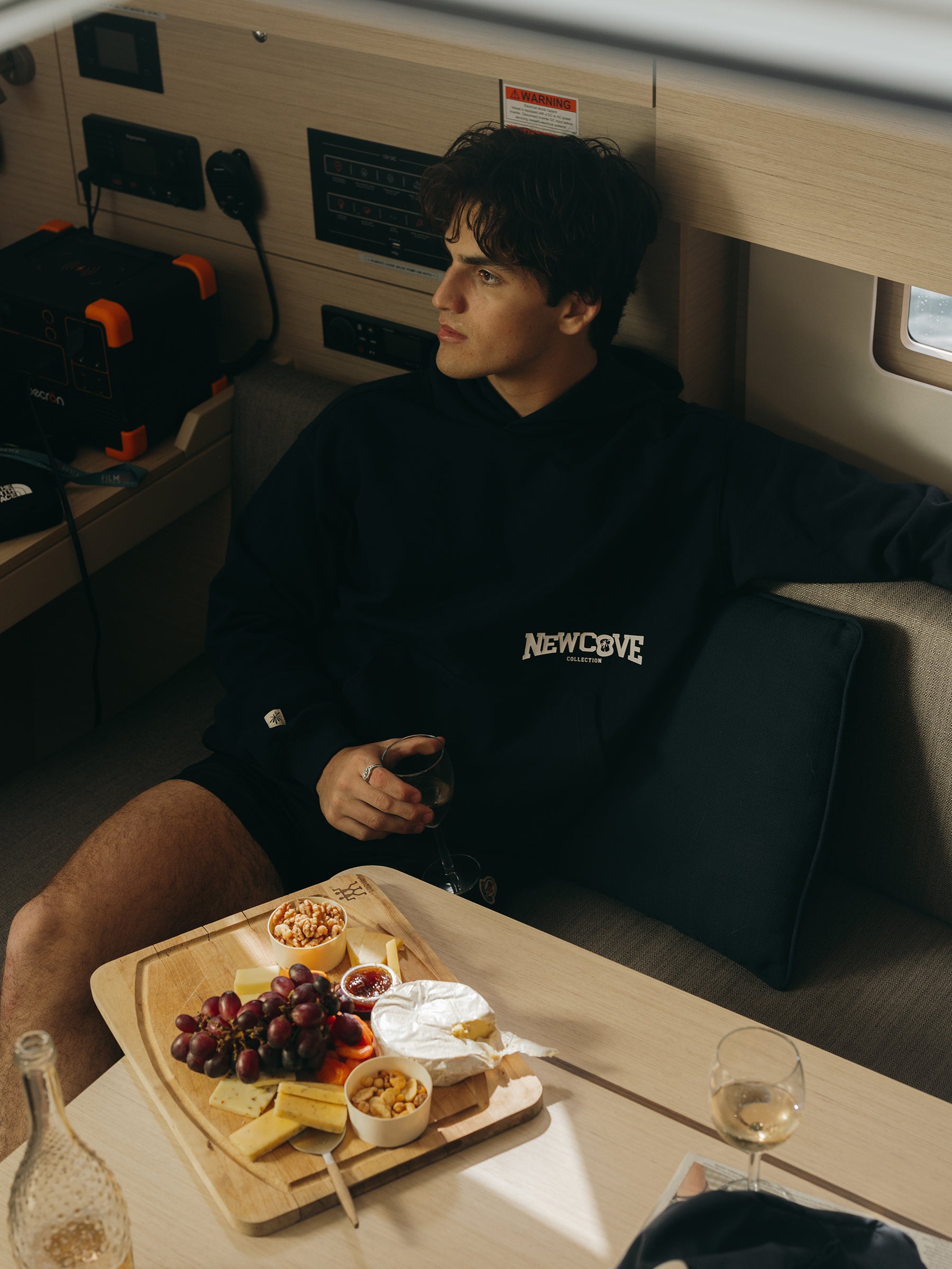 Resort Navy Hoodie – Luxury Resort Wear by New Cove